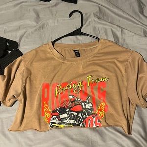 Size M - tan crop top